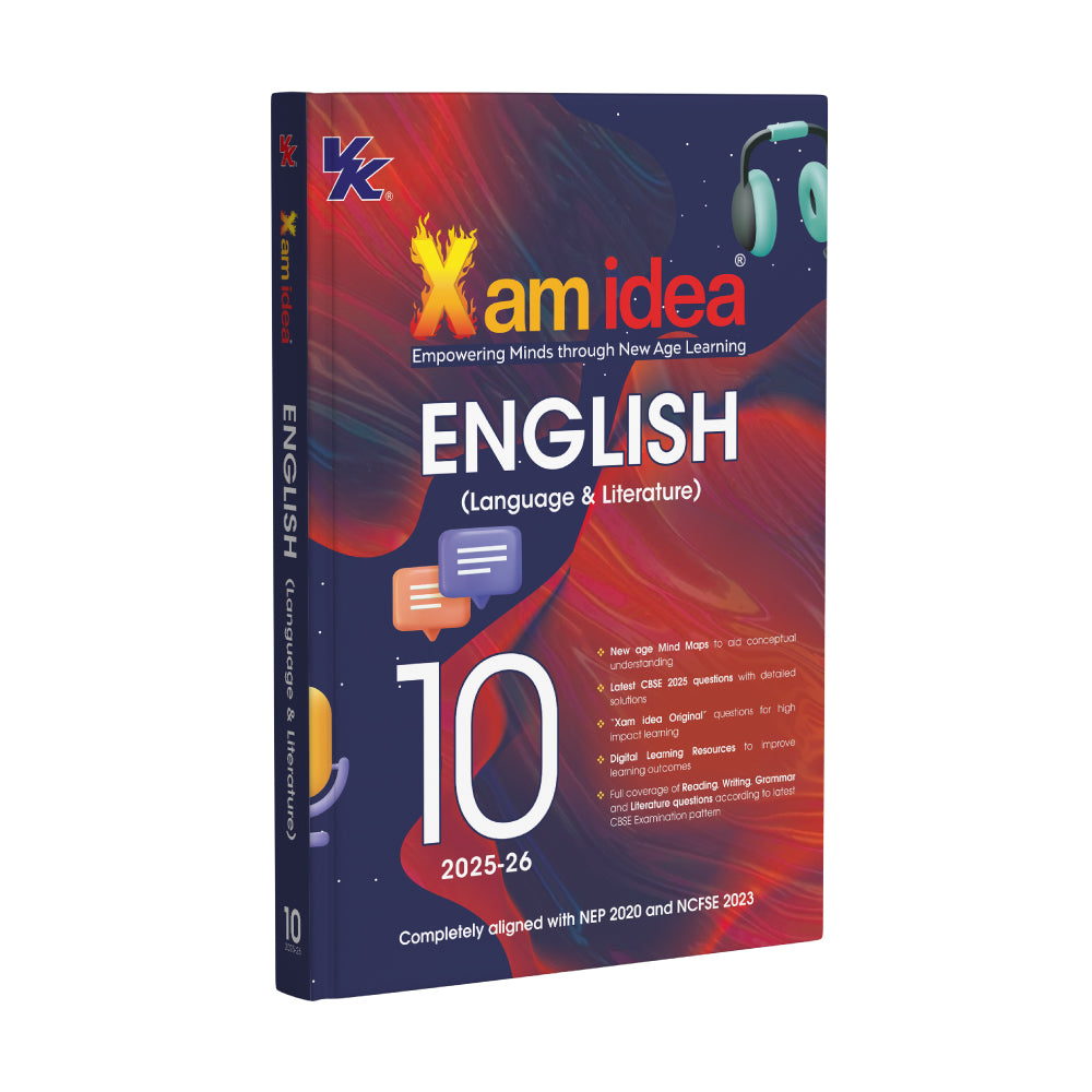  Xam idea Class 10 English (Language & Literature) | Mind Maps & Digital Learning | NEP 2020 & NCFSE 2023 Aligned | Full Coverage of Reading, Writting, Grammer & Literature Qs