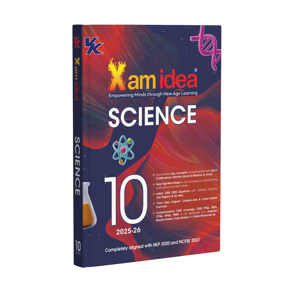  Xam idea Class 10 Science (2025-26) | Latest CBSE Syllabus | Key Concepts | Mind Maps with Special Booklet | Cross Chapter-wise Exercise | Comprehensive coverage