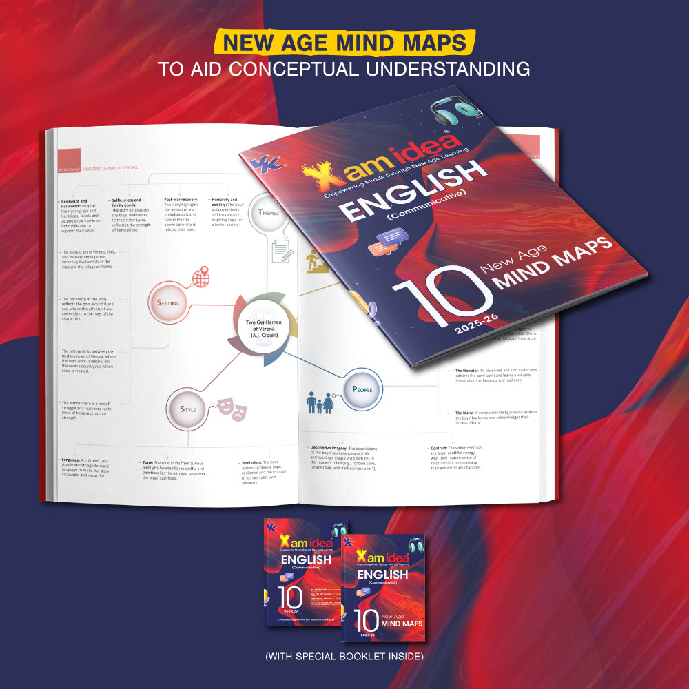  Xam idea English (Communicative) Class 10 | NEP 2020 & NCFSE 2023 Aligned | Mind Maps & Digital Learning | Full Coverage of Reading, Writing, Grammer & Literature Qs