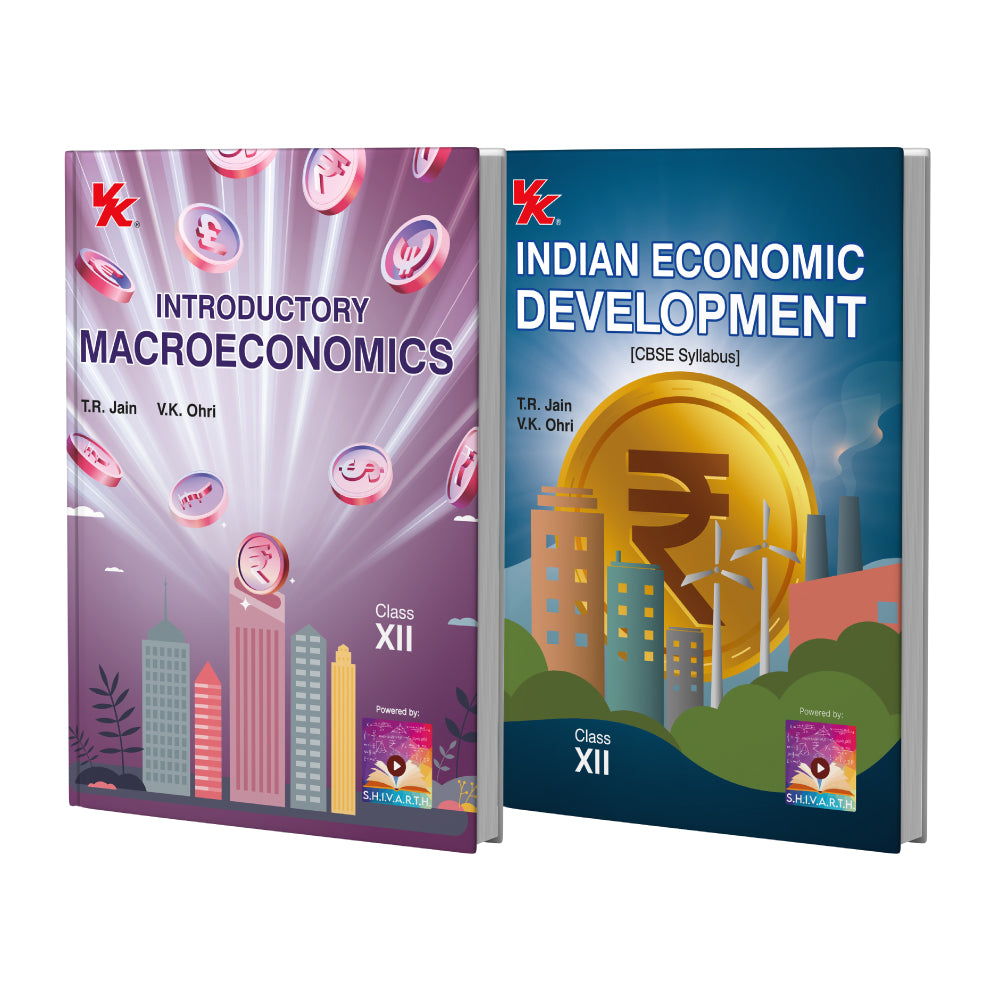 Introductory Macroeconomics and Indian Economic Development Class 12 (Set of 2) | CBSE (NCERT Solved) | Examination 2025-2026 | By TR Jain & VK Ohri