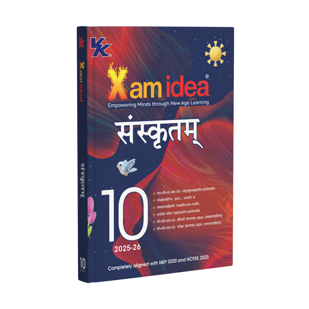 Xam Idea Class 10 Sanskrit (2025–26) | Complete Exam Guide with NCERT Solutions, Grammar, Competency-Based Questions | NEP & NCFSE Aligned