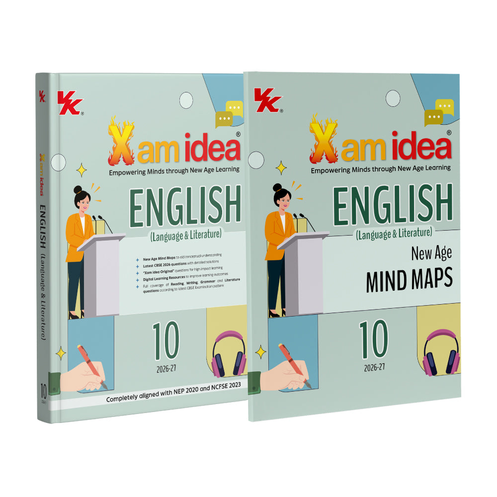 Xam idea English (Language & Literature) Class 10 (CBSE 2026-27) | With New Age Mind Maps | Latest CBSE 2026 Questions with Detailed Solutions | Xam Idea Original Questions | Digital Learning Resources | Reading, Writing, Grammar & Literature