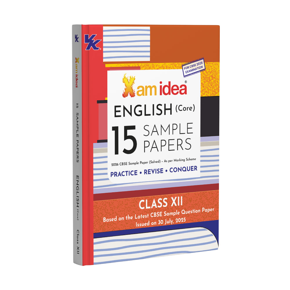 Xam idea CBSE 15 Sample Question Papers Class 12 English Core for 2026 Board Exams (As per the latest CBSE SQP dated 30th July 2025) | With Solved Board Paper 2025