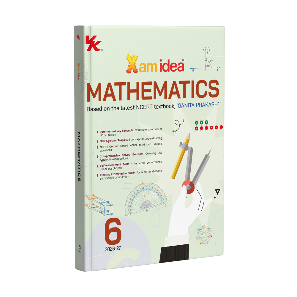 Xam idea Mathematics Class 6 | CBSE 2026 – 27 | Based on the Latest NCERT textbook, ‘Ganita Prakash’ | NEP 2020 & NCF-SE 2023 Aligned | Mind Maps | NCERT Corner | Practice Examination Paper