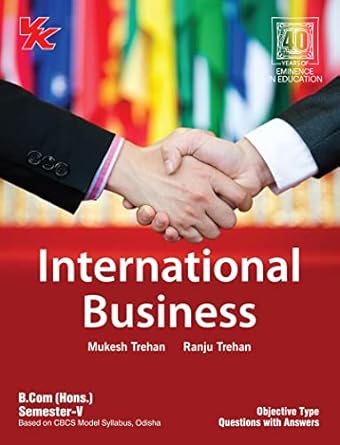 International Business for B.Com (Hons.)- Sem-V All Universities and Autonomous College of Odisha 2025-26 Examination