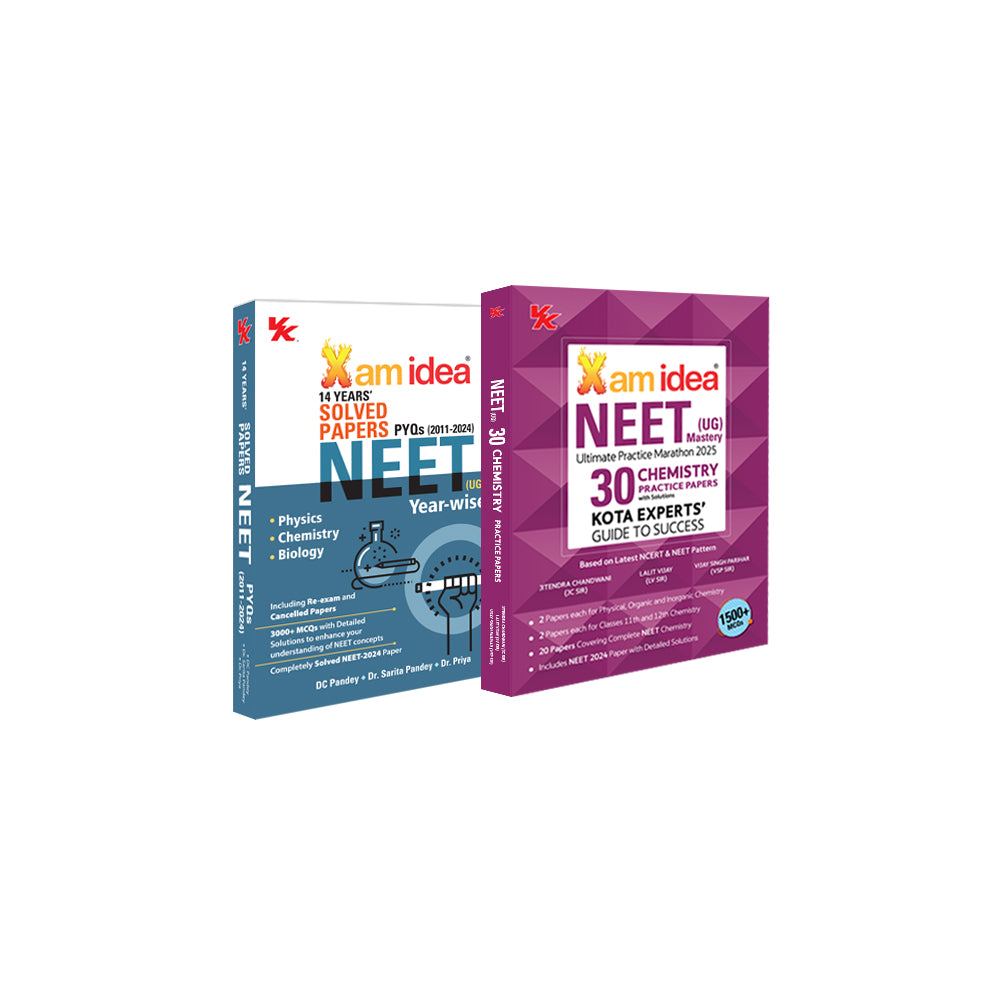 Xam Idea NEET UG Chemistry Practice Papers with Solutions from KOTA Experts & NEET 14 Years Solved Papers by D.C Pandey | Set of 2 for 2025 Examination.