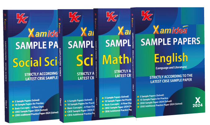 Xam idea Sample Papers Simplified Bundle Set of 4 Books (Social Science, Science, Mathematics & English) Class 10 for 2024 Board Exam |