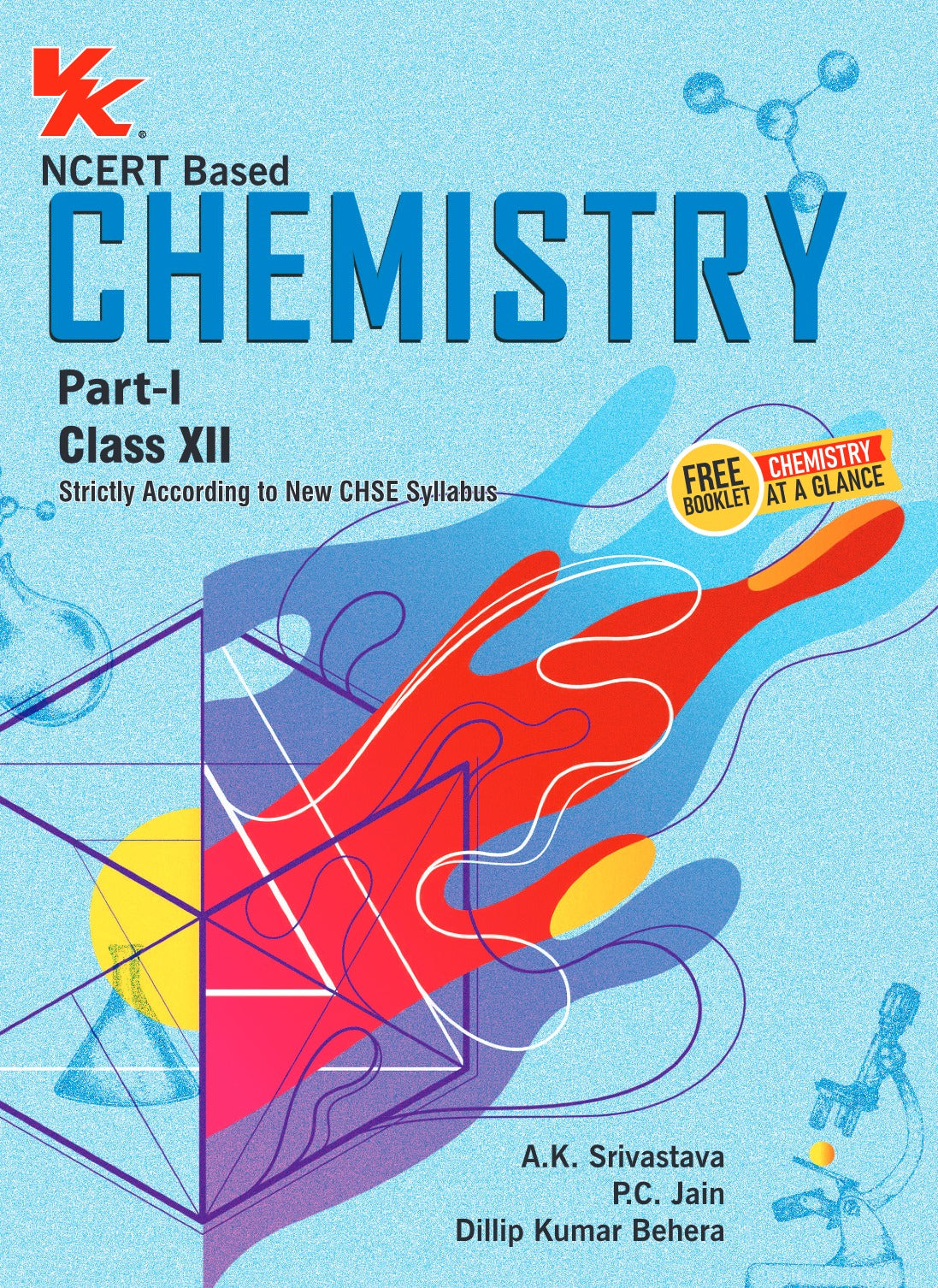 Chemistry Part I & II Textbooks (Set of 3) & Free Glance of Objective Type Question Book for Class 12 CHSE Board 2024-25 Examinations