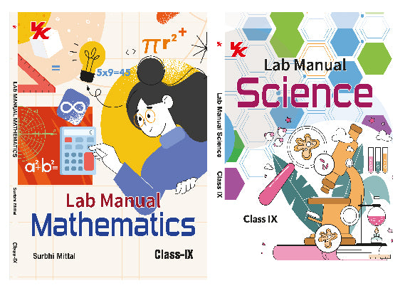 Lab Manual Mathematics, Science (PB) Without Worksheet (Set of 2 Books) | For Class 9 | CBSE Based | NCERT Based | 2024 Edition | By VK Global Publications